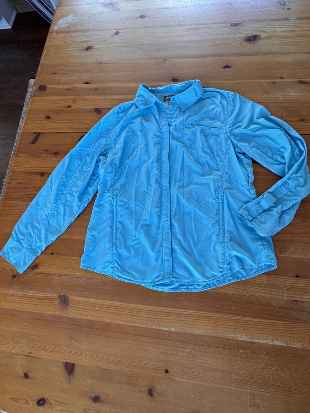 L.L. Bean Light Blue Women's Button-Down Shirt